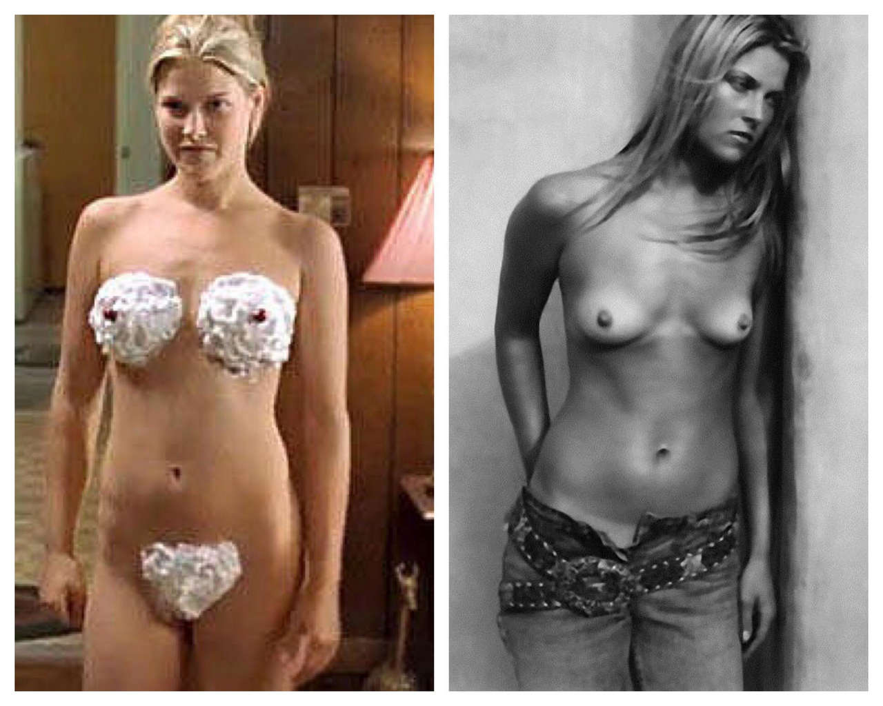 Ali Larter With The Whipped Cream Bikini And Without NSF