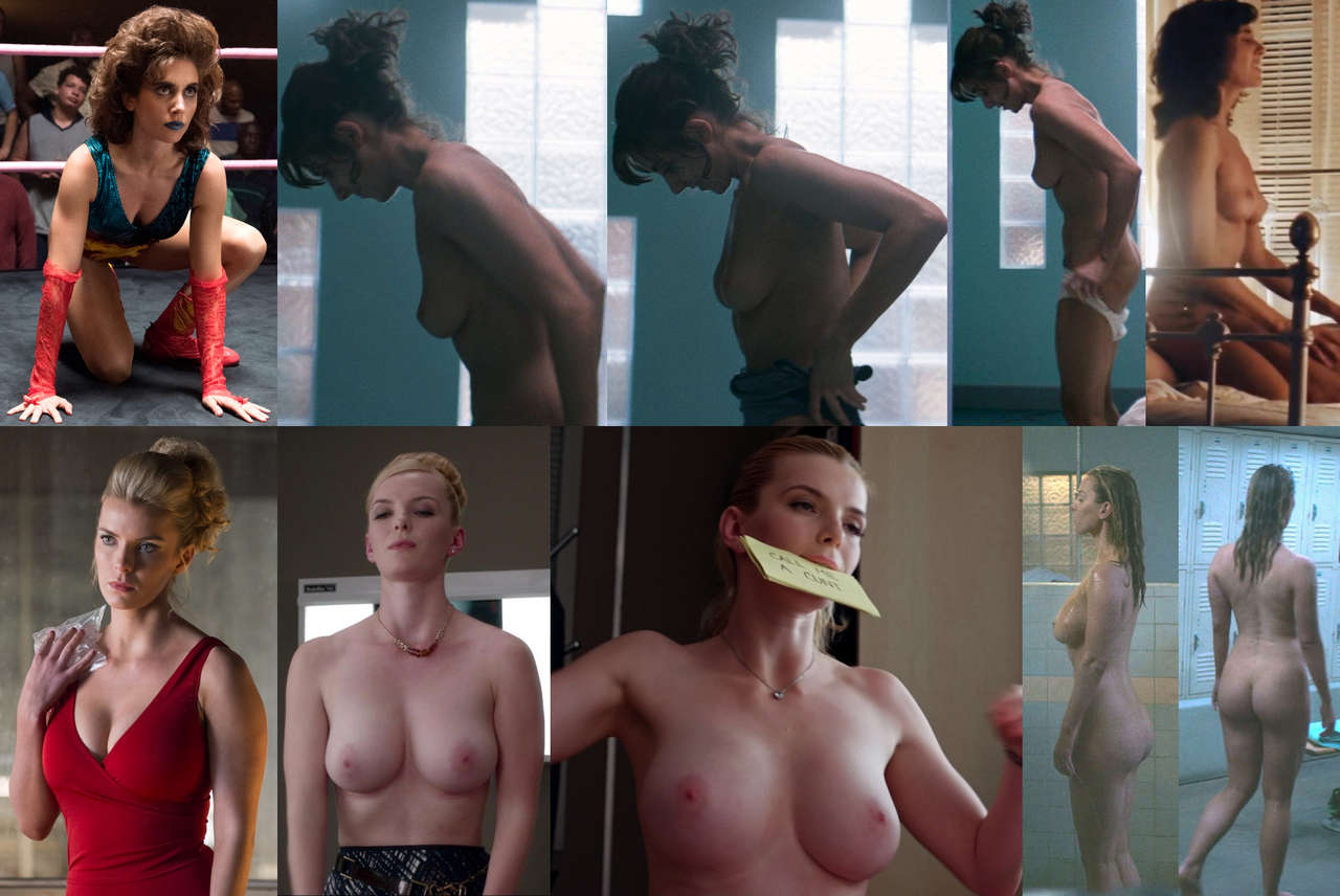 Alison Brie And Betty Gilpin Nude In Glow NSFW