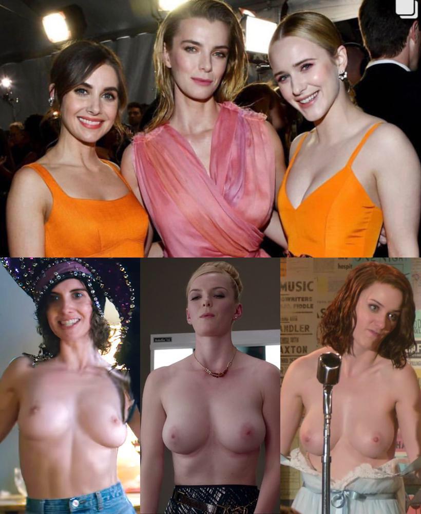 Alison Brie Betty Gilpin And Rachel Brosnahan Boob