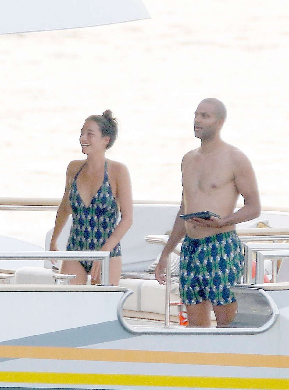 Alize Lim Swimsuit And Tony Parker Yacht France