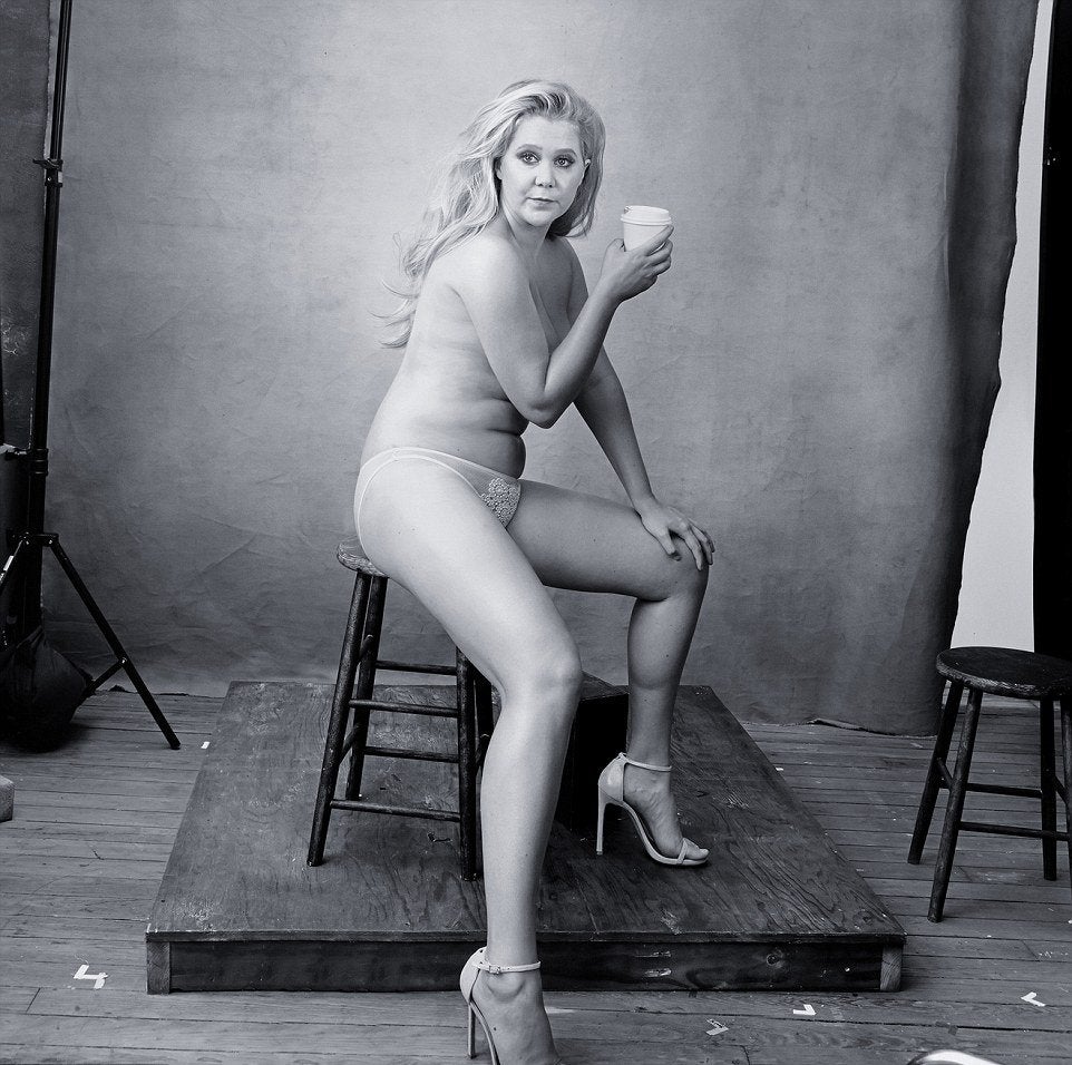 Amy Schumer Topless Covered NSFW