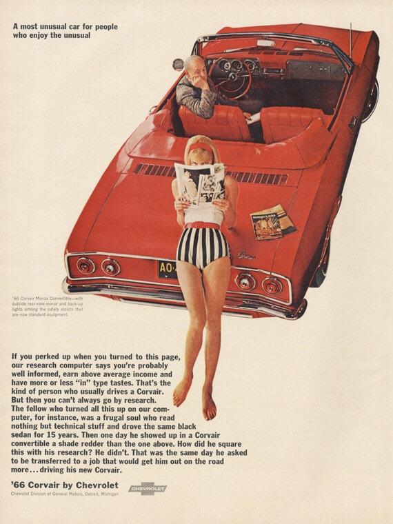 An Ad For The 1966 Chevy Corvair NSF