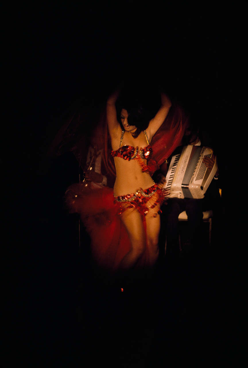 An Egyptian Belly Dancer Performs For Tourists In A Nightclub In Cairo 1972 NSF