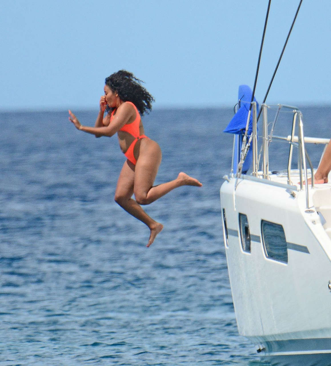 Angela Simmons Bikini Boat Barbados