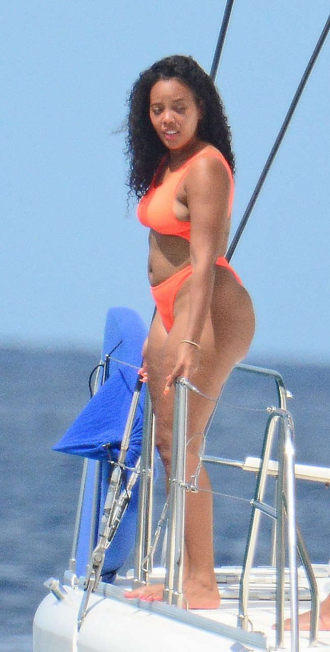 Angela Simmons Bikini Boat Barbados