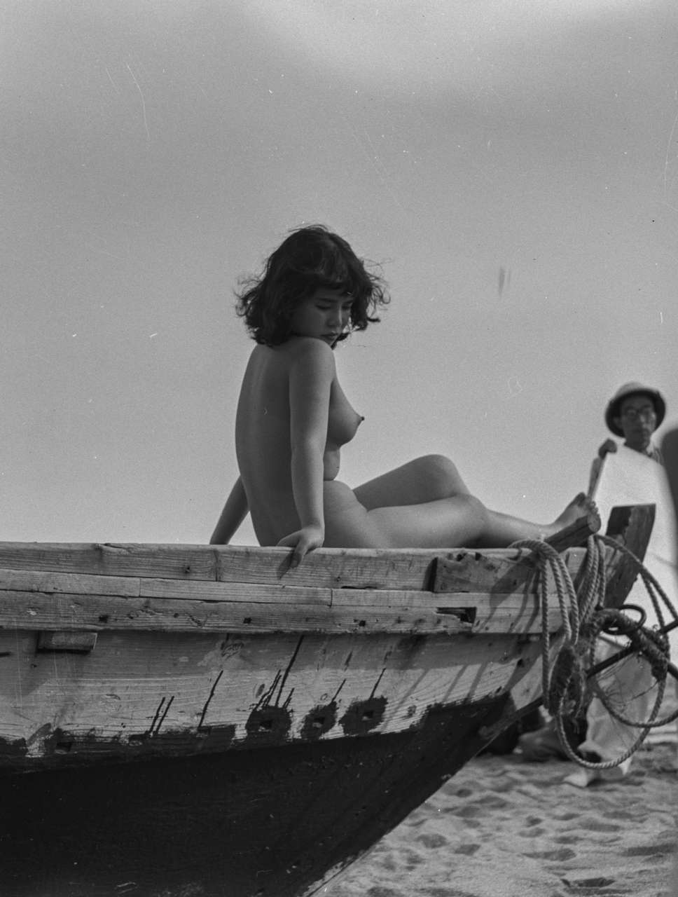 Anonymous Japanese Nude Beach Ca 1955 Negative Scan NSF