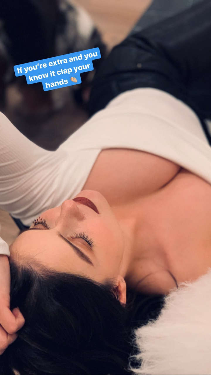 Ariel Winter Laying Down Cleavage Instagram 9 15 NSFW