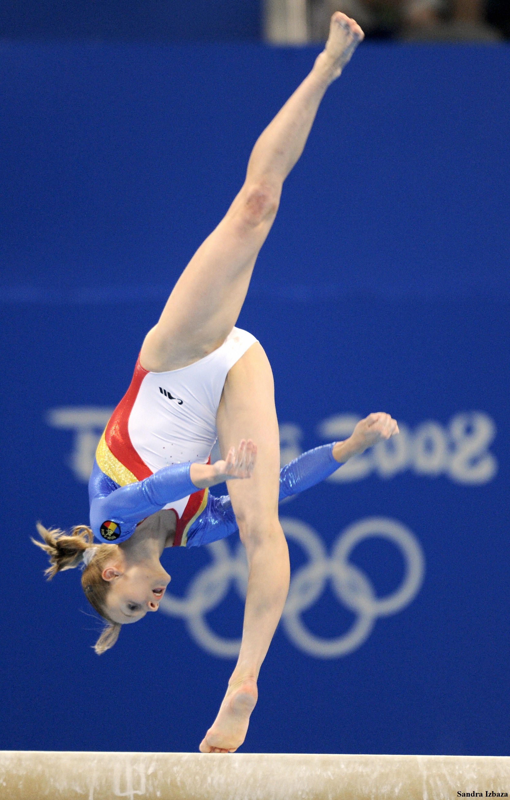 Artistic Gymnast Sandra Izbasa On The Balance Beam During The 2008 Oly