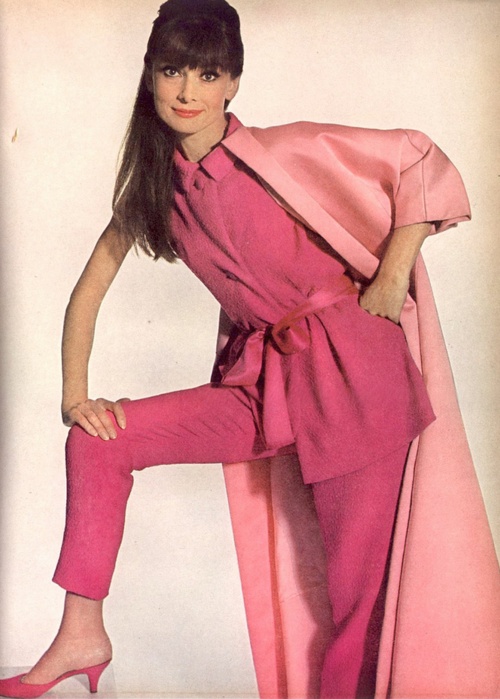 Audrey Hepburn Modeling Givenchy In Pink 1964 NSF