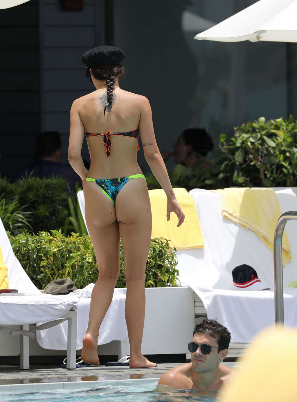 Aurora Ramazzotti Bikini Pool Miami