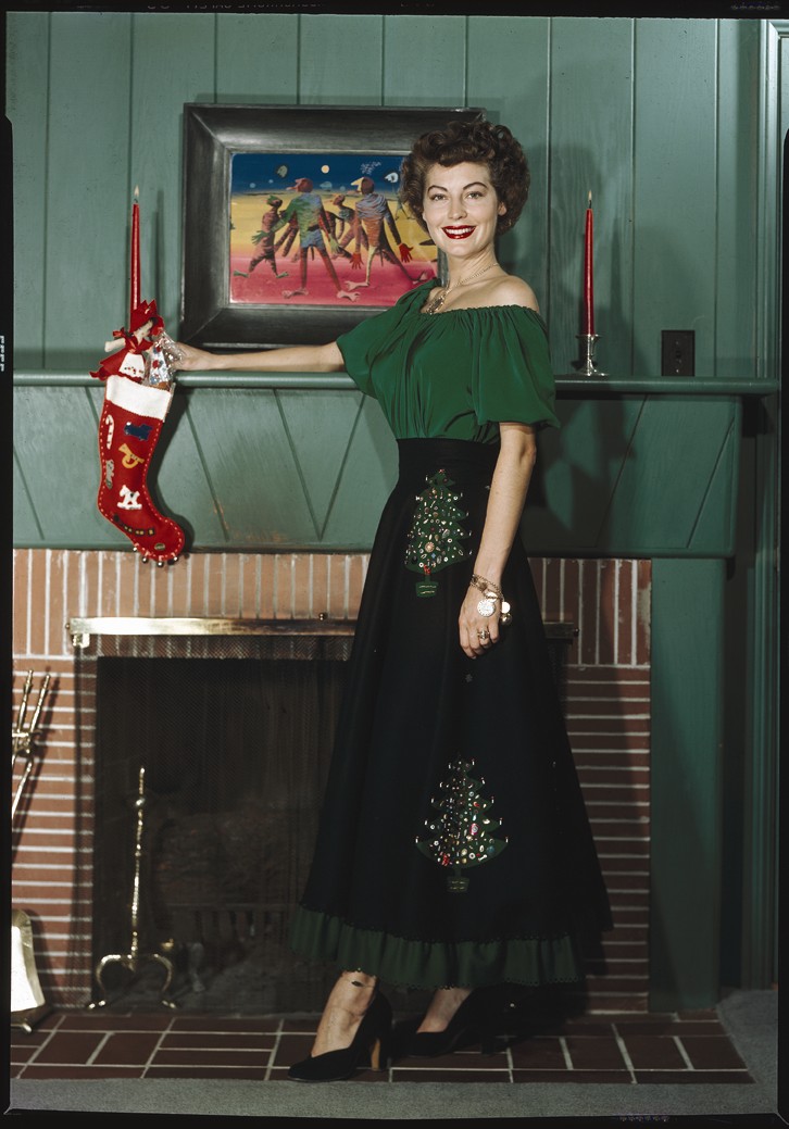 Ava Gardner Hanging A Stocking NSF
