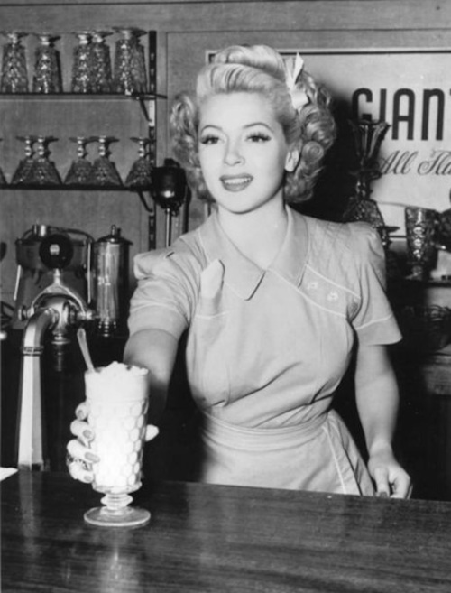 Beautiful Girl Working At A Soda Shop 1940s NSF