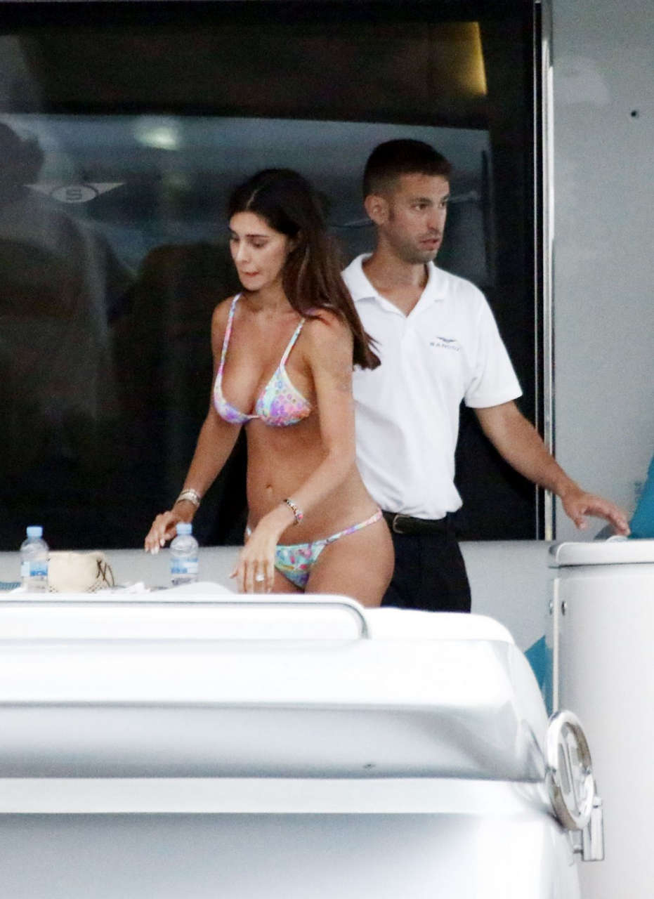 Belen Rodriguez Bikini Yacht Ibiza