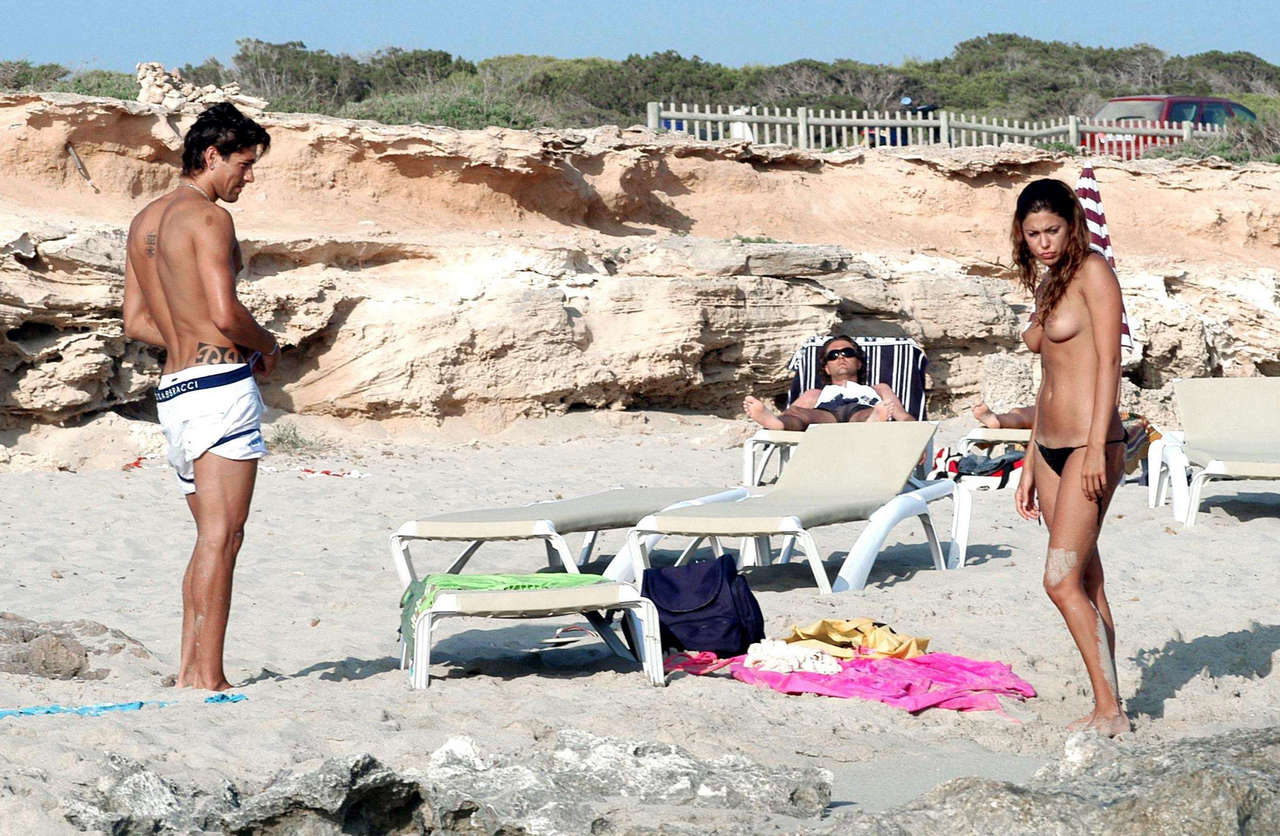 Belen Rodriguez Topless The Beach NSFW