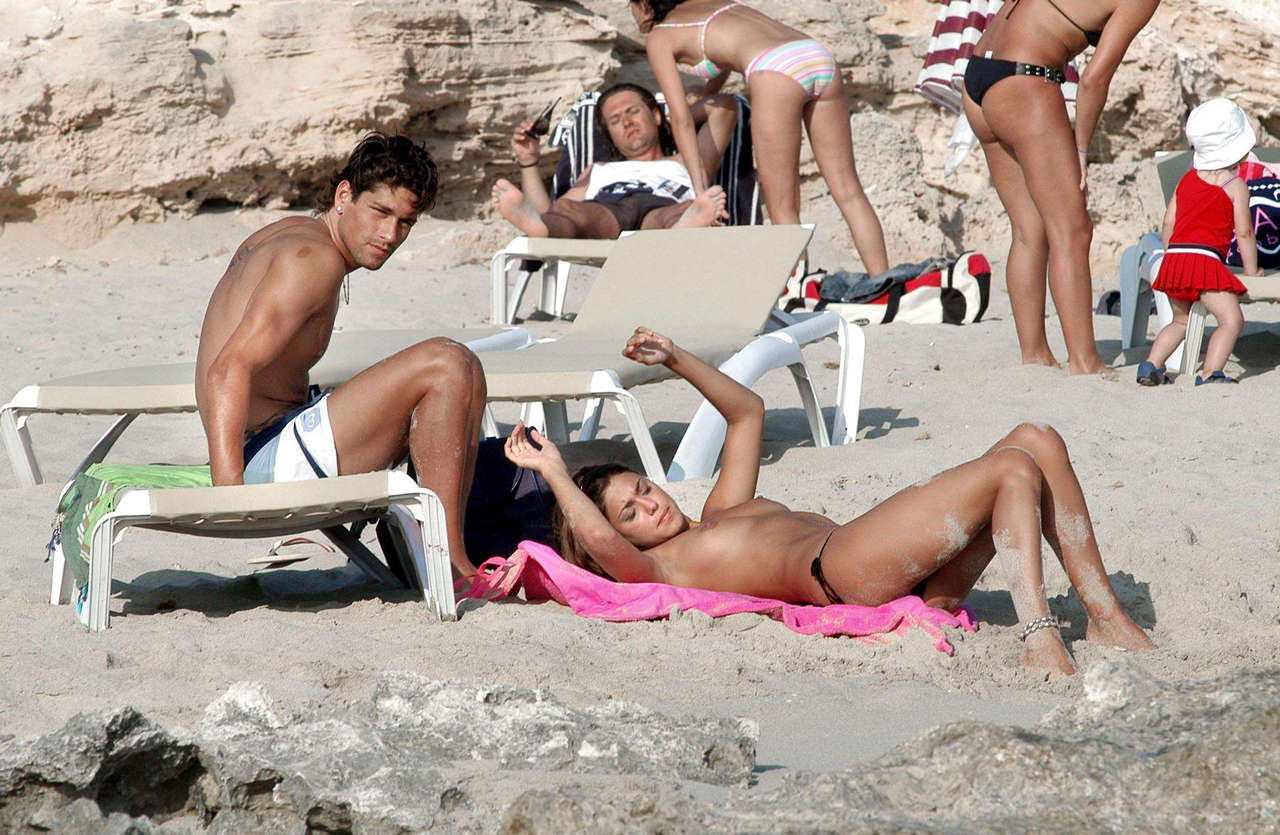 Belen Rodriguez Topless The Beach NSFW