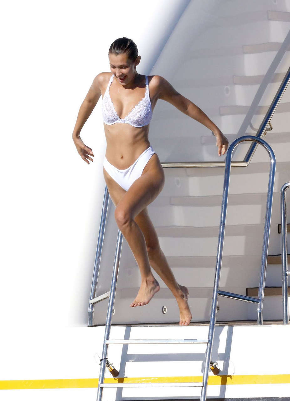 Bella Hadid Bikini Yacht Cannes