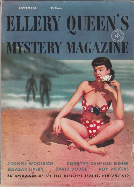 Bettie Page On The Cover Of Ellery Queens Mystery Magazine September 1953 NSF