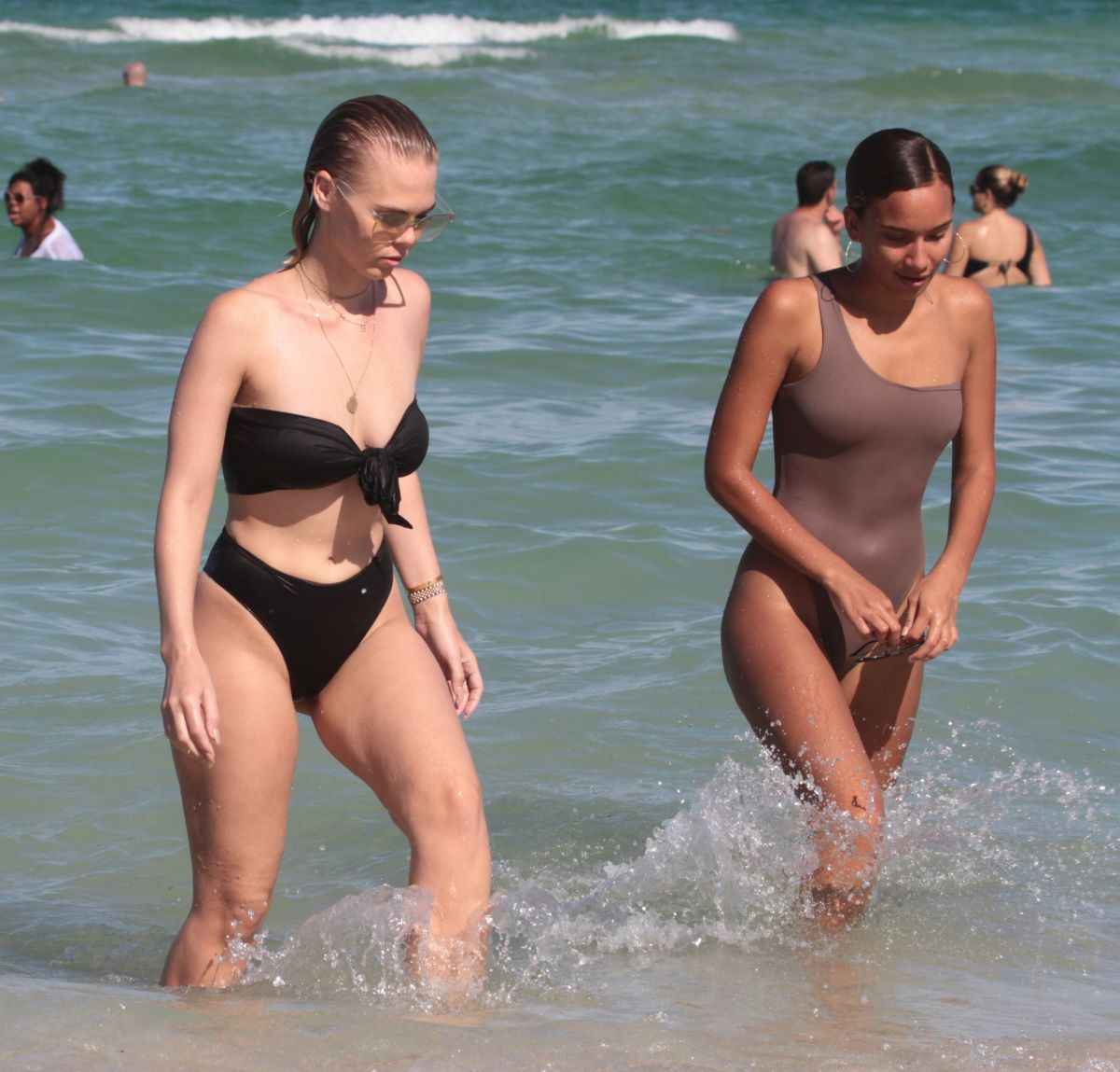 Bianca Elouise And J Lynne Bikinis Beach Miami