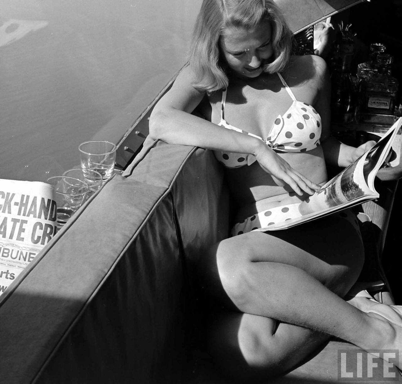 Bikini Girl In Life Magazine Shoot On Pby Yachts NSFW