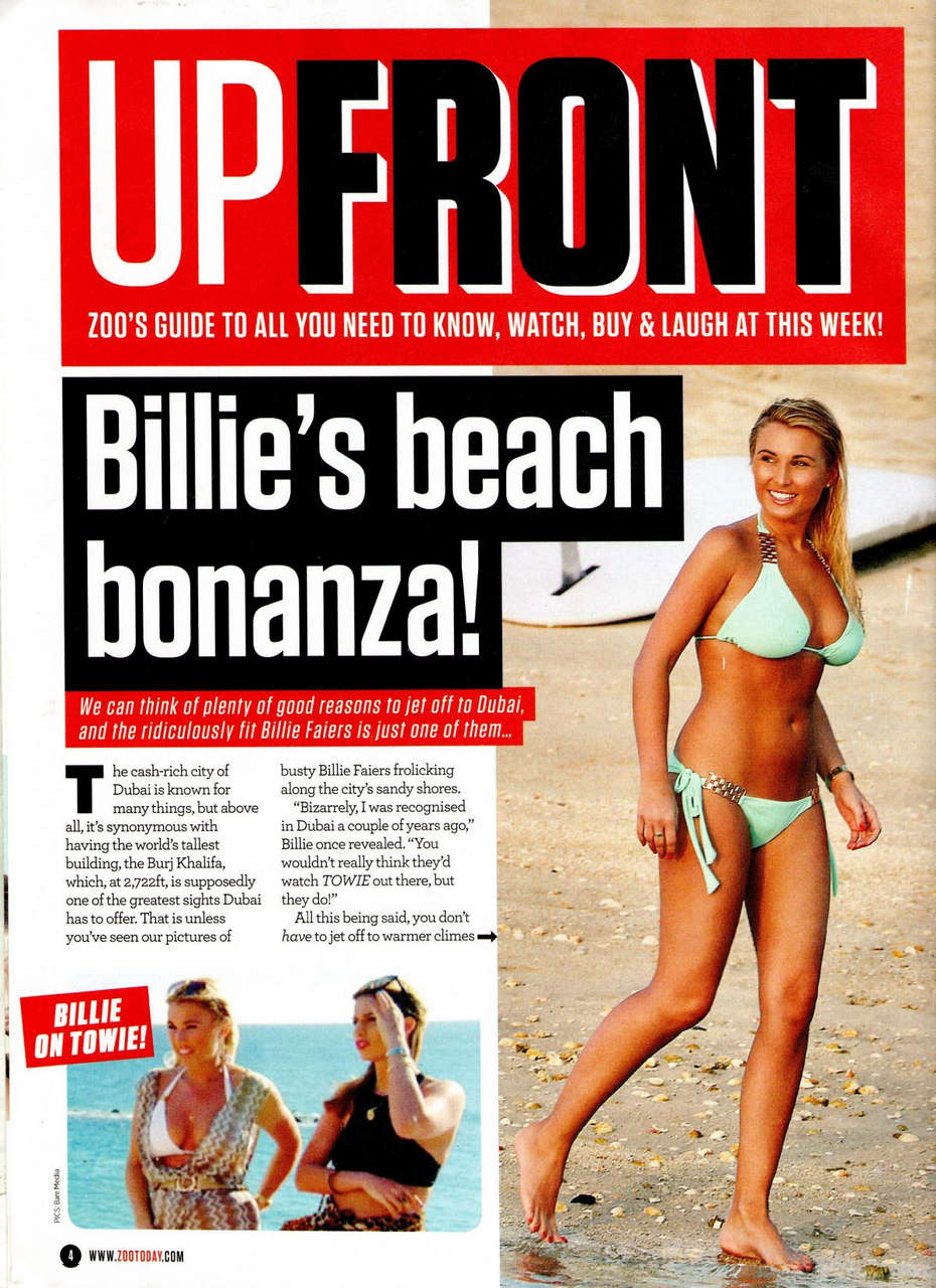 Billie Faiers Bikini Zoo Magazine March 2015 Issue