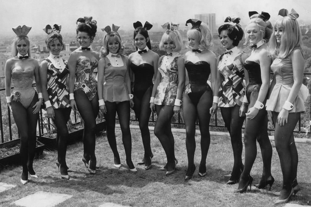 Bunnies Pose On The Roof Of The Playboy Club London 1976 Photo By Aubrey Hart NSF