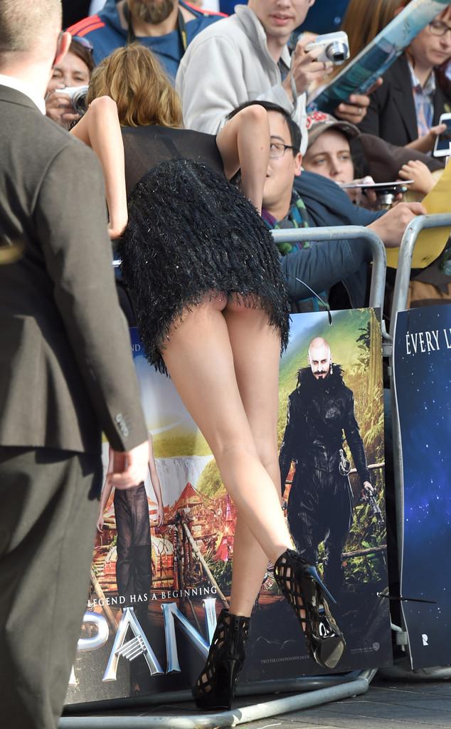 Cara Delevingne Bending Over A Barricade At Her Movie Premiere NSFW