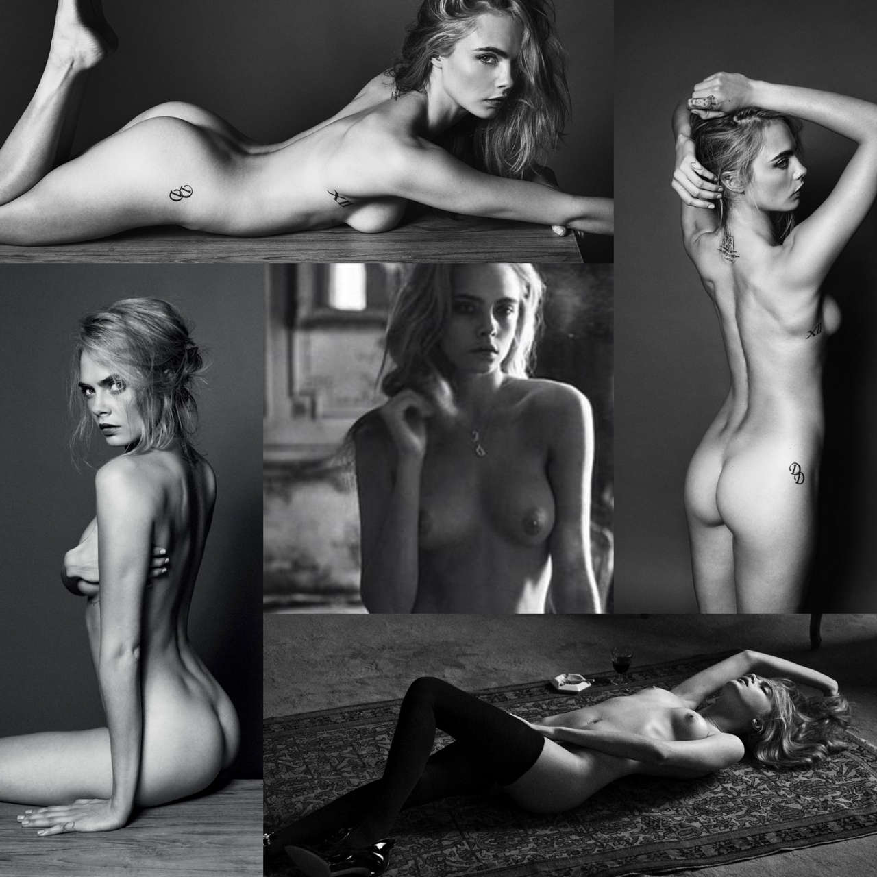 Cara Delevingne Nude Collage NSFW