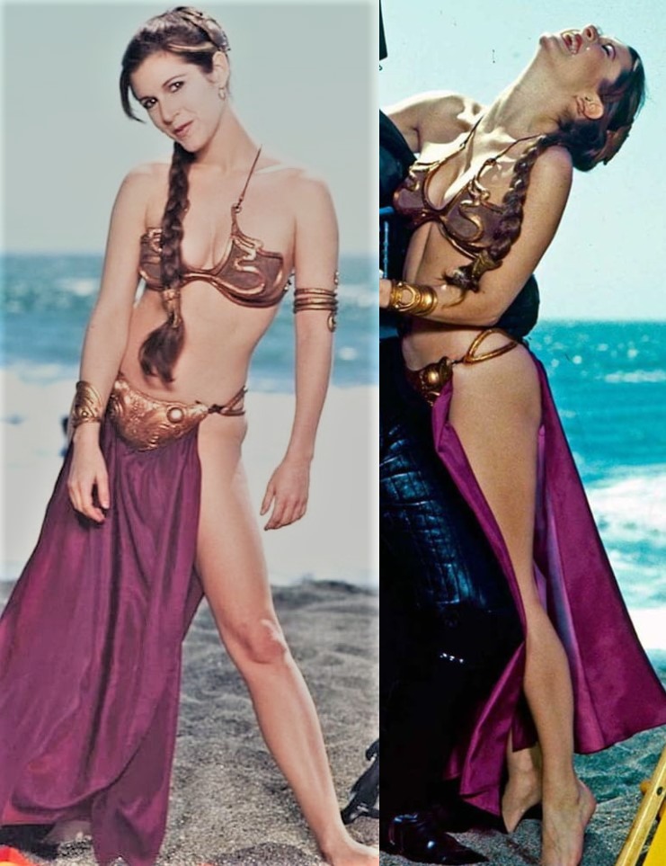 Carrie Fisher In The Slave Leia Outfit On The Beach Will Never Not Make Me Hard NSF