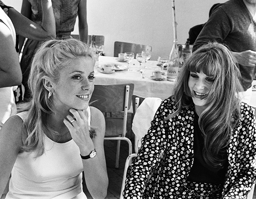 Catherine Deneuve And Francoise Dorleac At Cannes Film Festival France On May 22th 1965 NSF