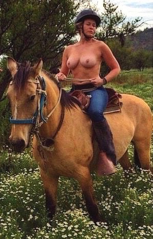 Chelsea Handler Topless On A Horse Cropped From Her Latest Instagram Pic NSFW