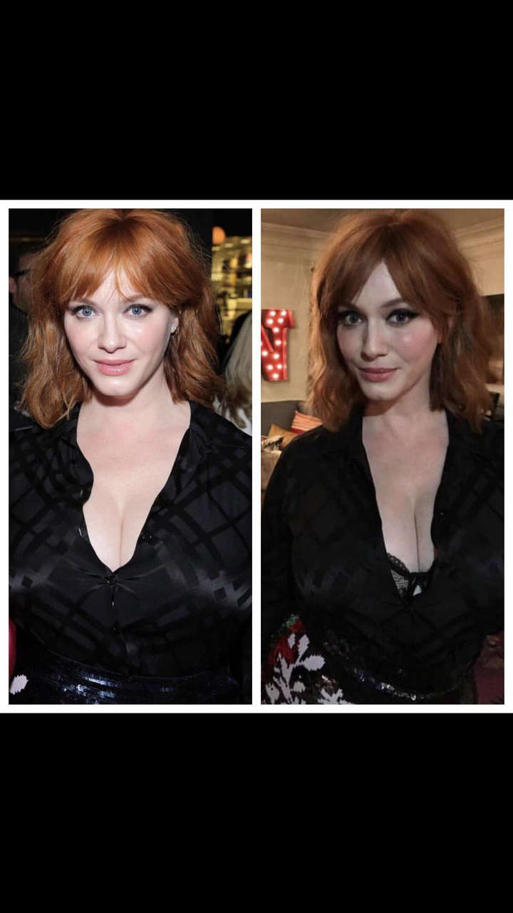 Christina Hendricks And The Button That Just Gave Up Big Tit