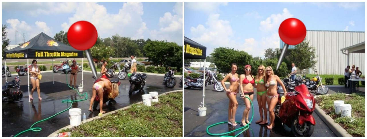 Christina The Model Bikini Bike Wash NSF