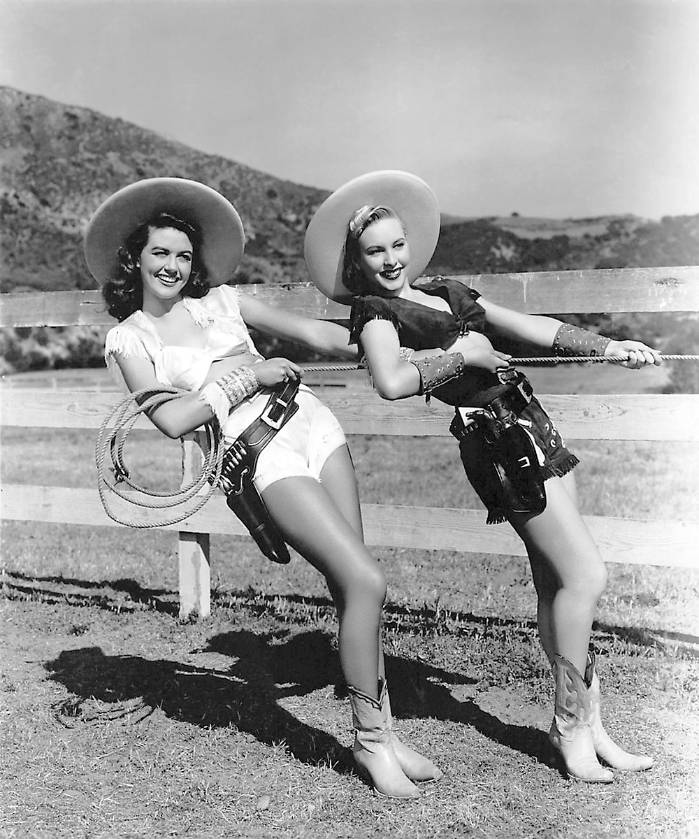 Dorothy Malone Andamp Penny Edwards Publicity Still For Two Guys From Texas 1948 NSF