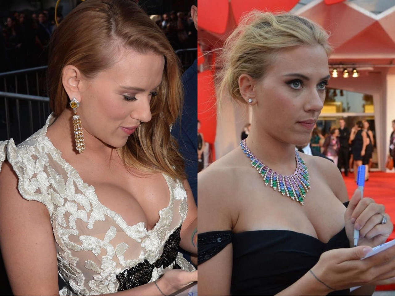 Double Fun Scarlett Johansson Big Tit