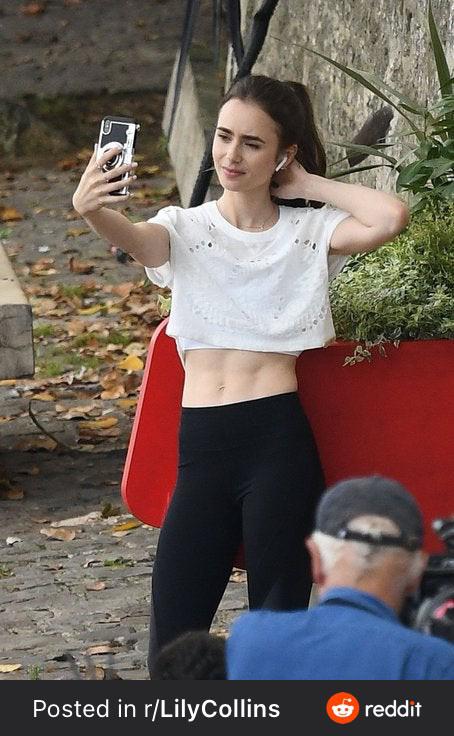 Drooling Over Lily Collins Abs