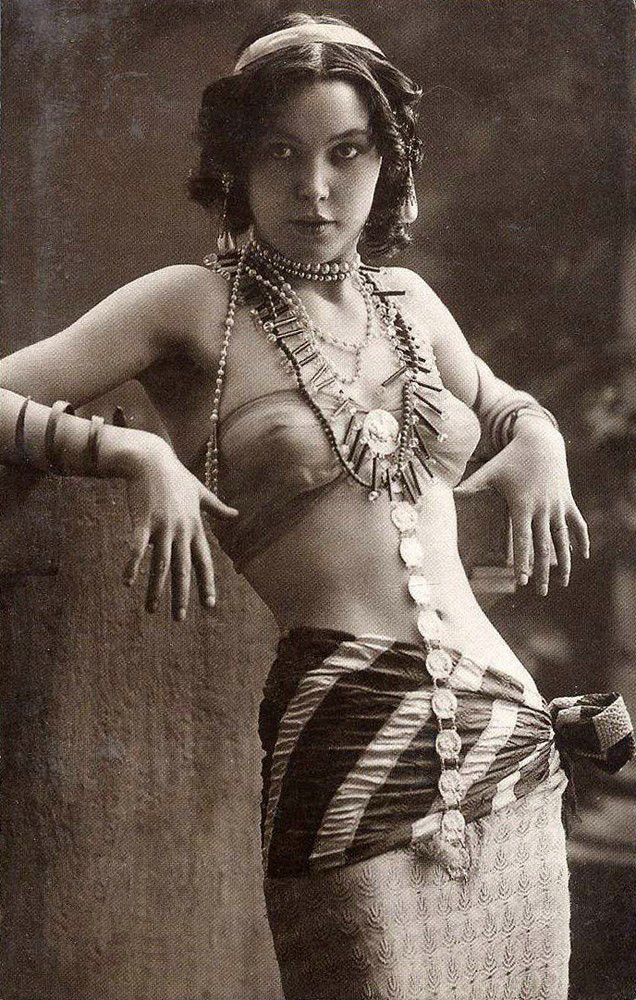 Either Vintage Edwardian Postcard Or 1920s Flapper Belly Dancer Showgirl Take Your Pick NSF