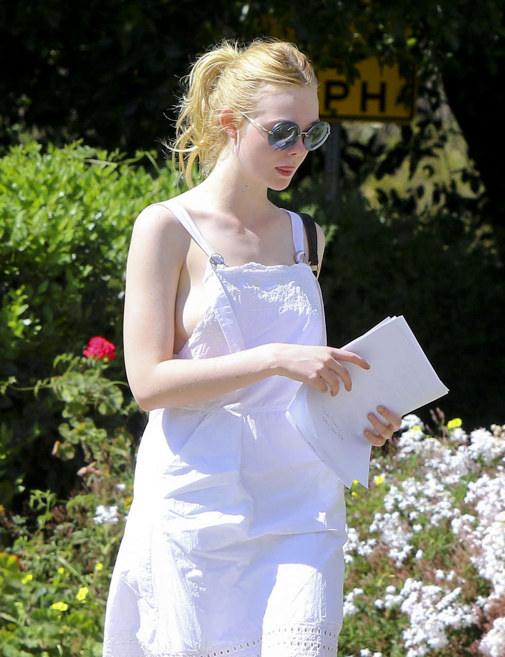 Elle Fanning Partial Nipslip While Out And About In La NSFW