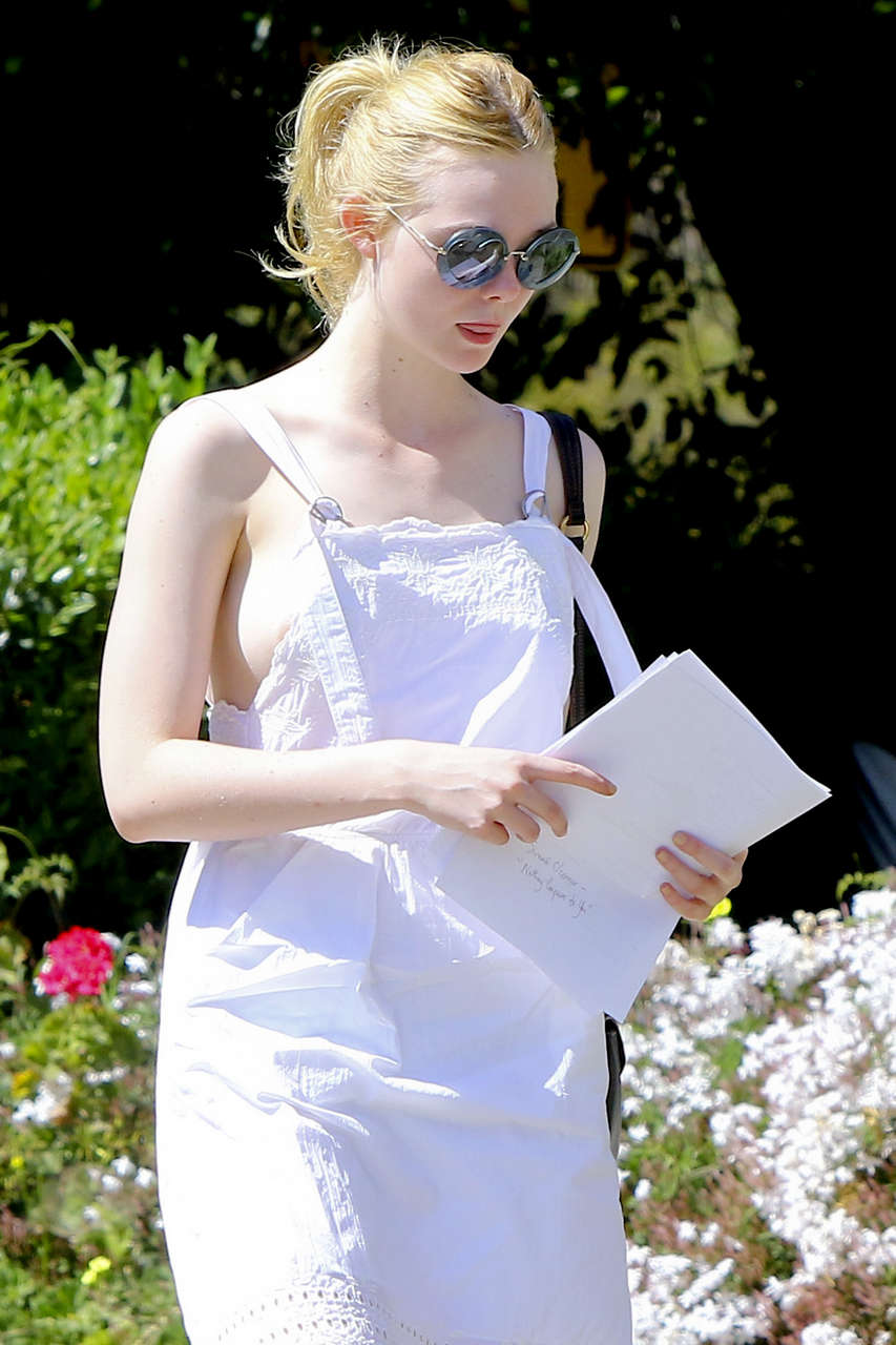 Elle Fanning Partial Nipslip While Out And About In La NSFW