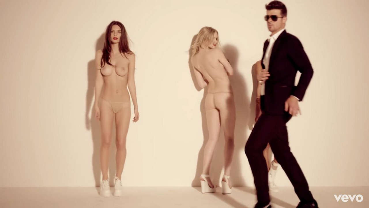 Emrata Multiple Shots From The Blurred Lines Music Video NSFW