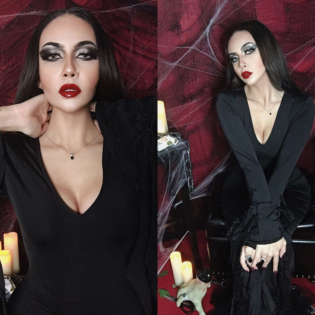 Felicia Vox As Morticia Addams Nude 6 Photos