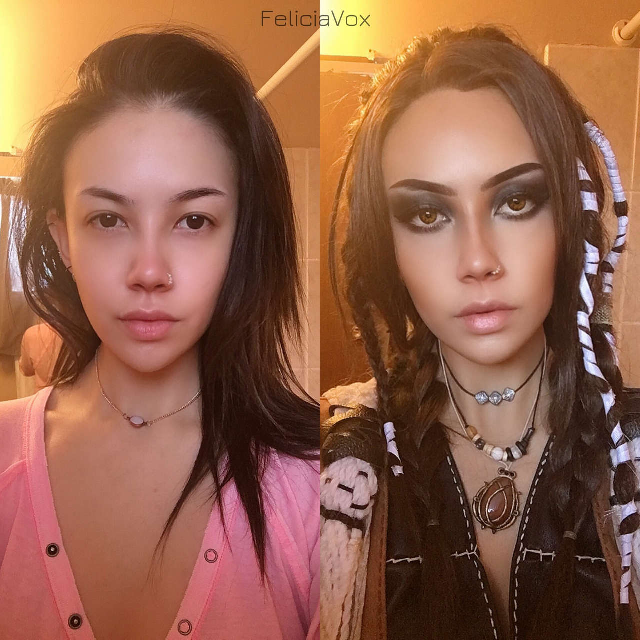 Felicia Vox Before And After Freya Cosplay Nud