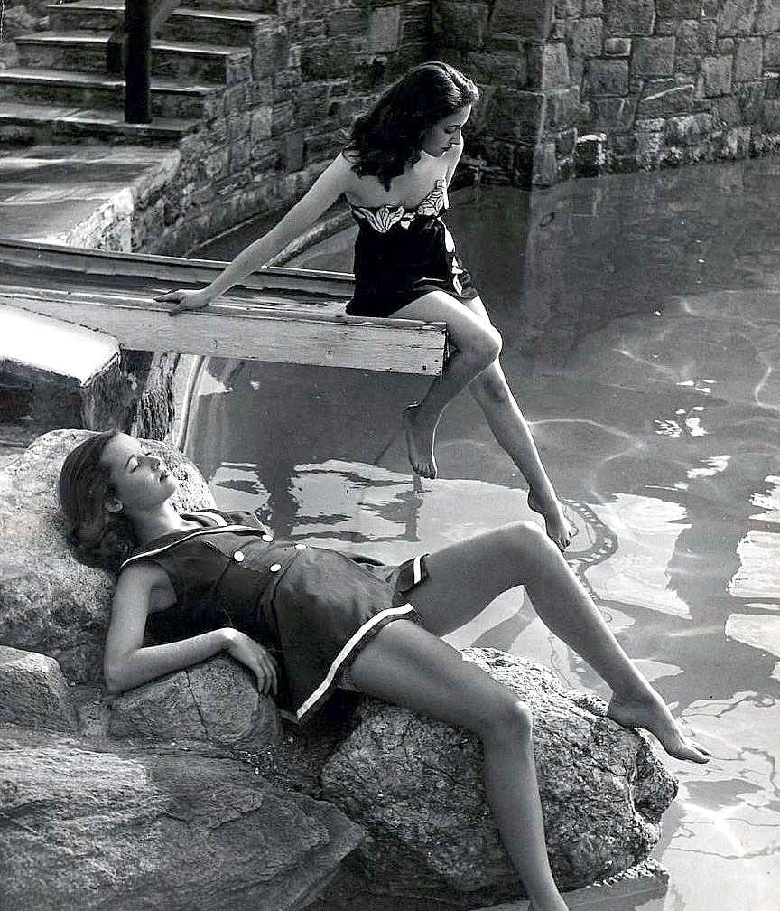 French Bathing Suit Models Photographed By Nina Leen June 1946 NSF