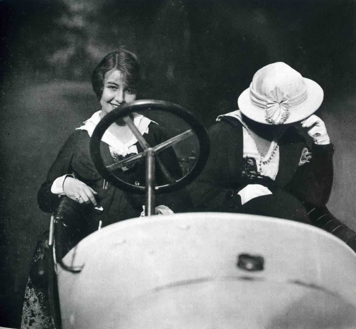 French Girls In A Car 1920s NSF