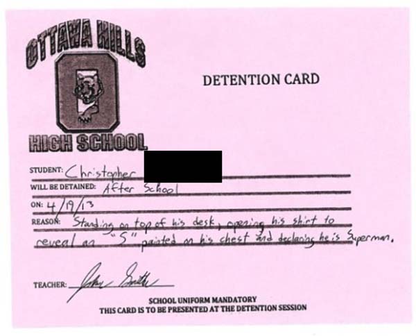 Funny Detention Slips NSFW