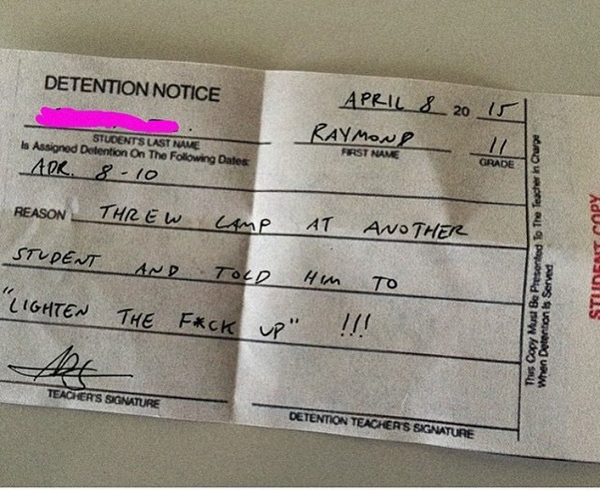 Funny Detention Slips NSFW