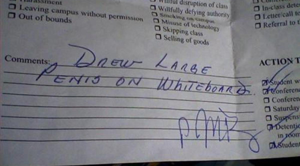 Funny Detention Slips NSFW