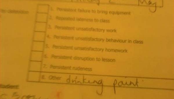 Funny Detention Slips NSFW