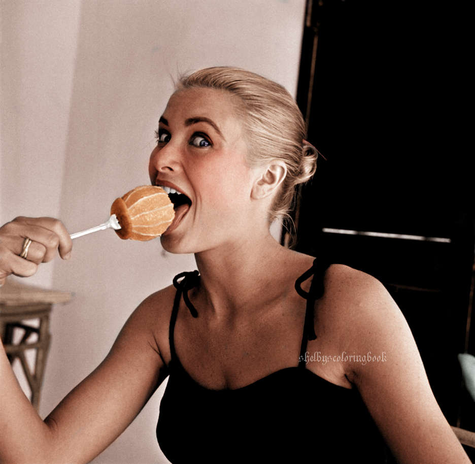 Grace Kelly And An Orange 1955 NSF