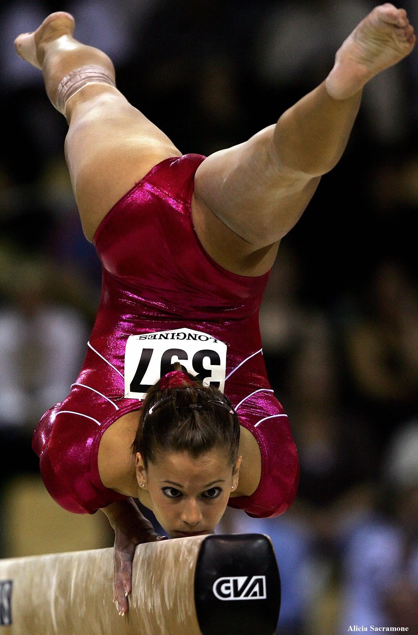 Gymnast Alicia Sacramone On The Balance Beam At 2006 Artistic Gymnastics World Championship