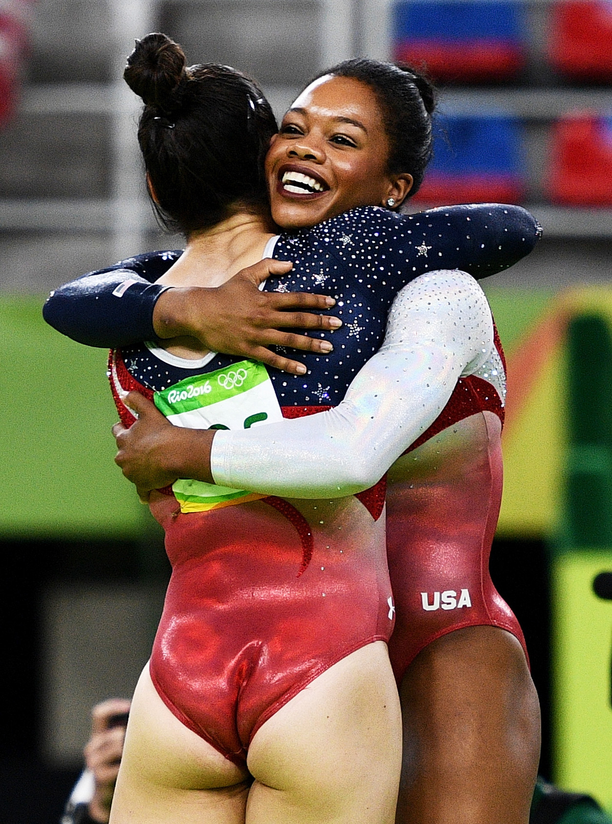 Gymnasts Aly Raisman Hugs Gabby Dougla